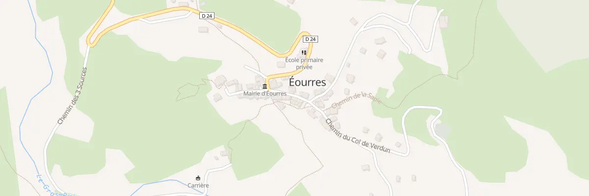 Plan du 5021 Le Village à Éourres