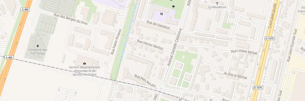Plan du 5 Rue Hector Berlioz à Échirolles
