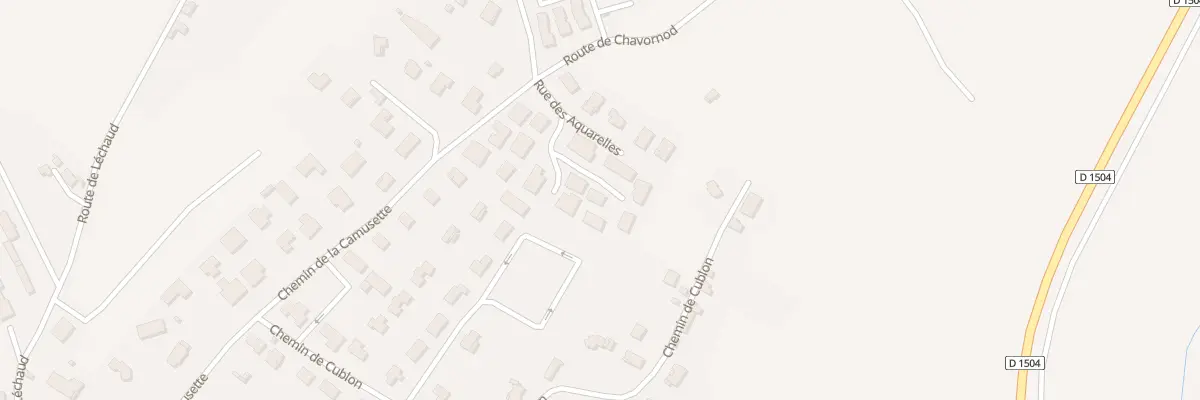 Plan de la Rue des Aquarelles à Belley