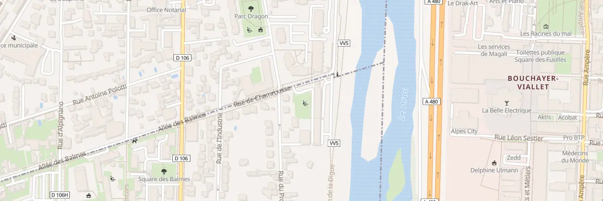 Plan du 4 Rue de la Digue du Drac à Grenoble