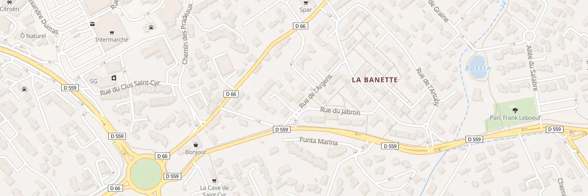 Plan du 54 Rue du Lot La Banette à Saint-Cyr-sur-Mer