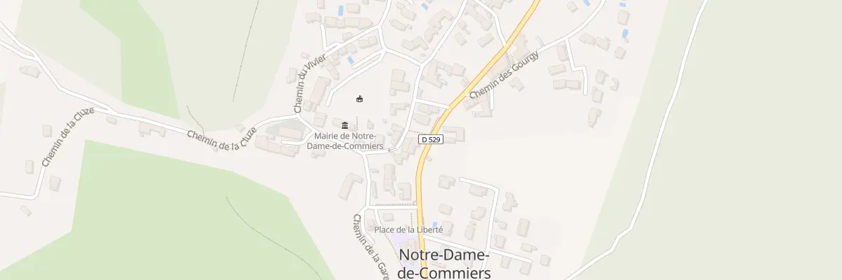 Plan du 26 D Departementale 529 à Notre-Dame-de-Commiers