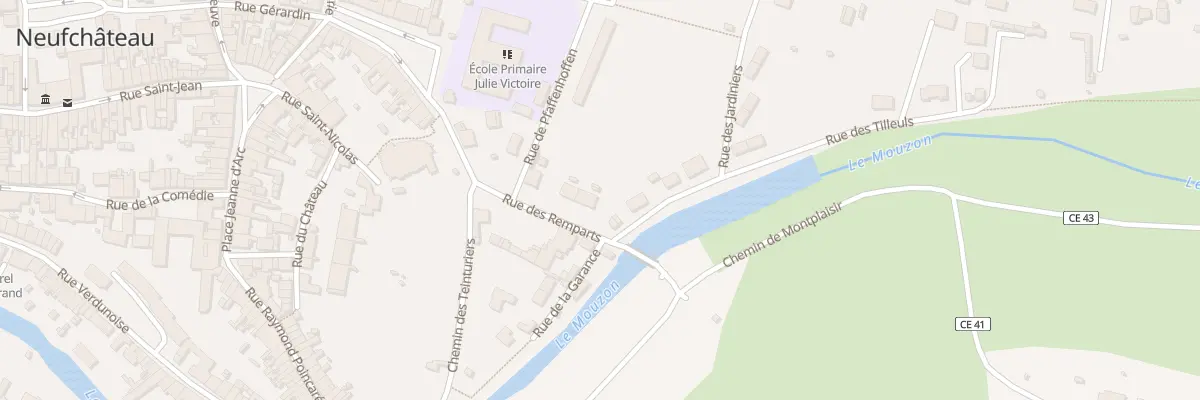 Plan du 89 Rue des Remparts à Neufchâteau