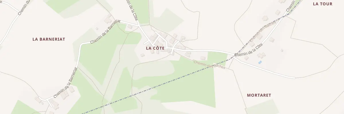 Plan du 1268 Che de la Côte à Miribel-les-Échelles