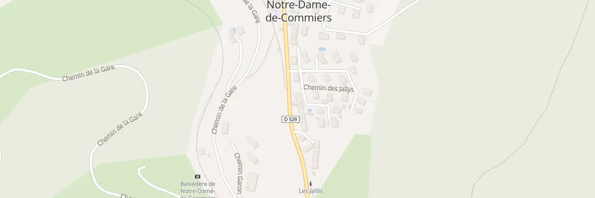 Plan du 15 D Departementale 529 à Notre-Dame-de-Commiers