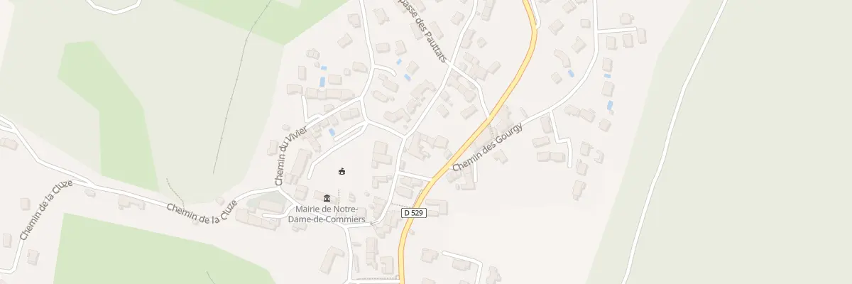 Plan du 32B D Departementale 529 à Notre-Dame-de-Commiers