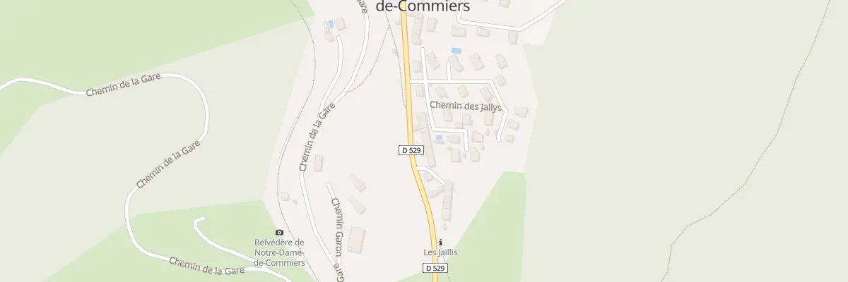 Plan du 11 D Departementale 529 à Notre-Dame-de-Commiers