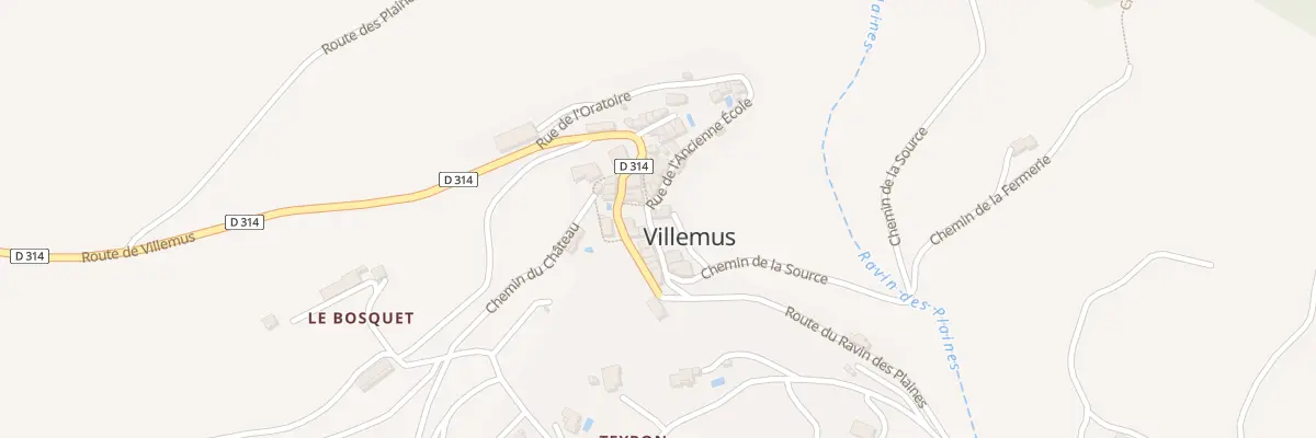 Plan du 5054A Le Village à Villemus