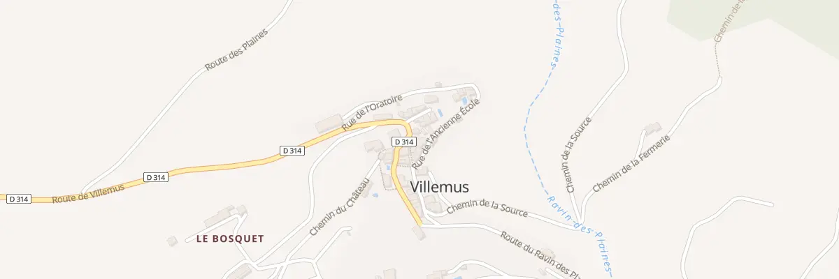 Plan du 5038 Le Village à Villemus