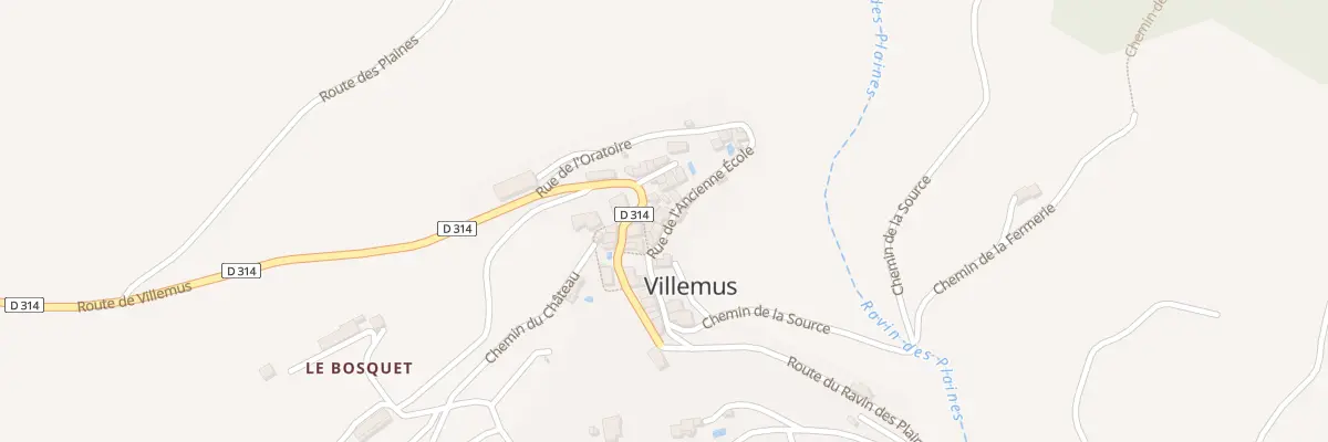 Plan du 5050 Le Village à Villemus