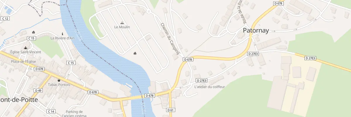 Plan du 1 Che du Camping à Patornay