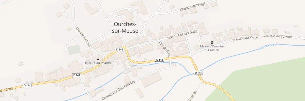 Plan du 14 Rue sur l’Eau à Ourches-sur-Meuse