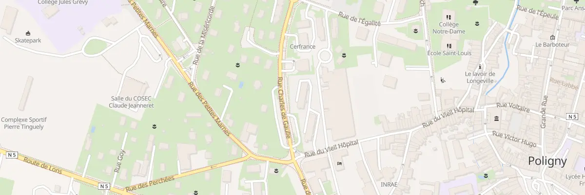 Plan du 40 Rue du Vieil Hôpital à Poligny