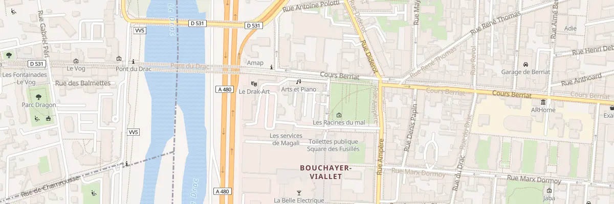 Plan du 159 Crs Berriat à Grenoble