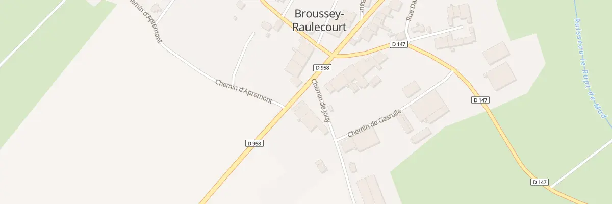 Plan du 2 Rte de Metz à Broussey-Raulecourt