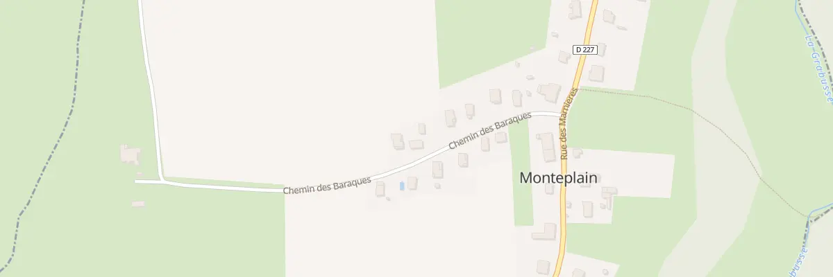 Plan du 13 Che des Baraques à Monteplain