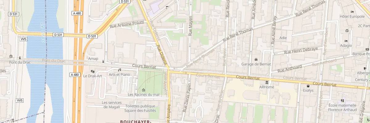 Plan du 50 Rue René Thomas à Grenoble