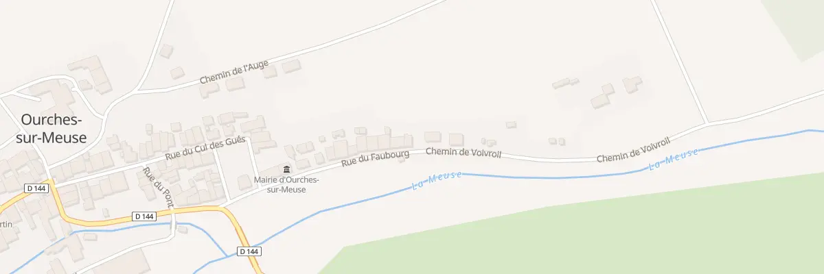 Plan du 25 Rue du Faubourg à Ourches-sur-Meuse