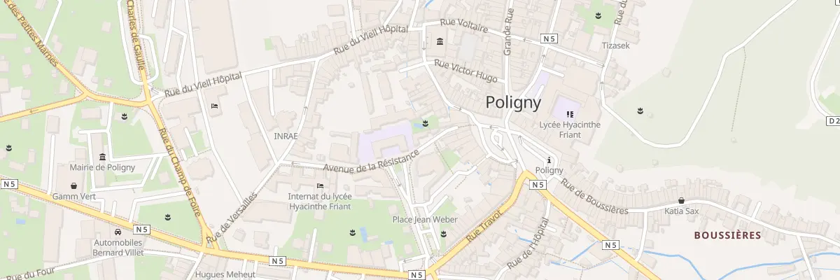 Plan du 8 Av de la Résistance à Poligny