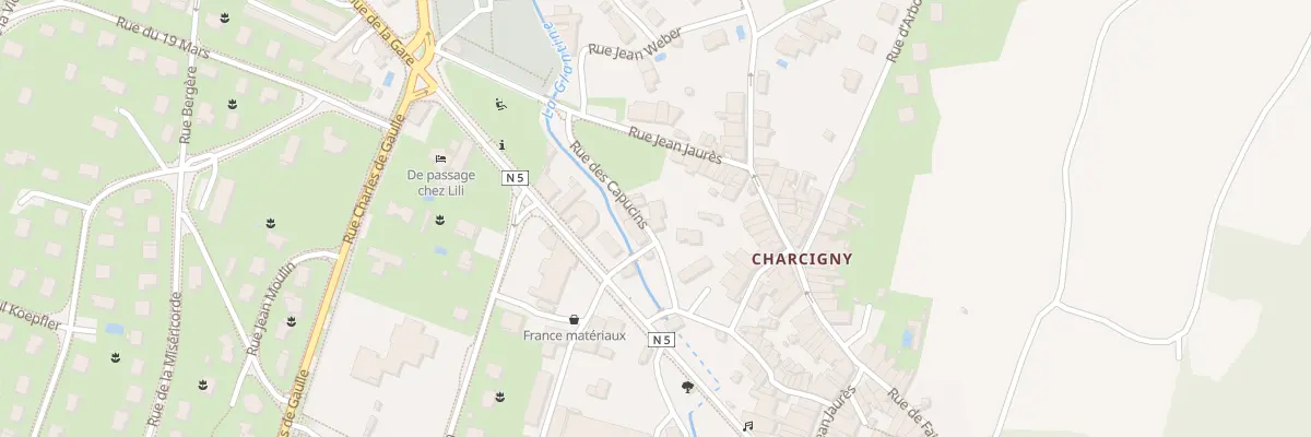 Plan de Charcigny à Poligny