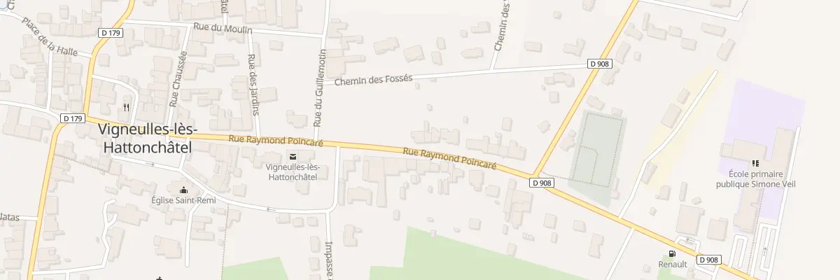 Plan du 43 Rue Raymond Poincaré à Vigneulles-lès-Hattonchâtel