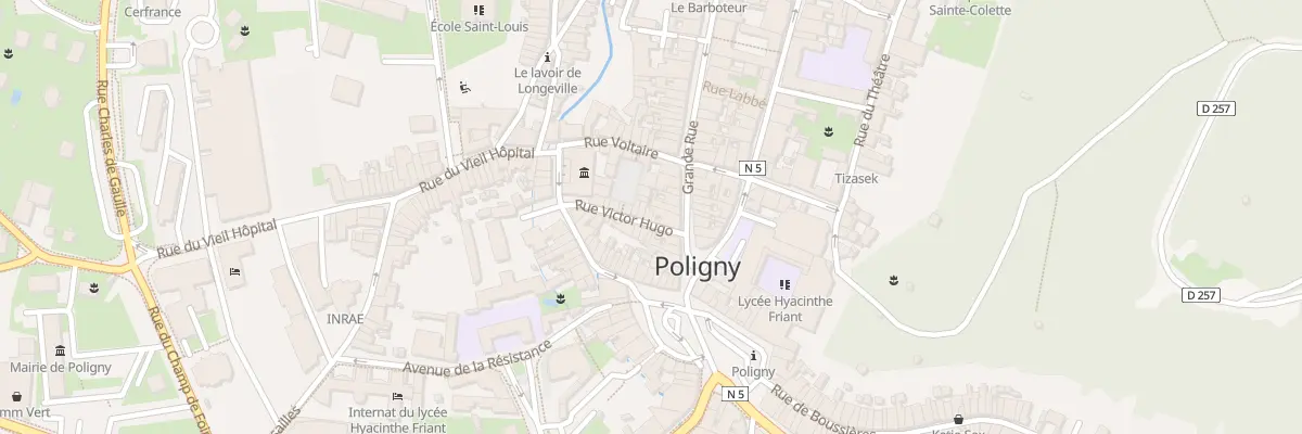 Plan du 2 Rue Victor Hugo à Poligny