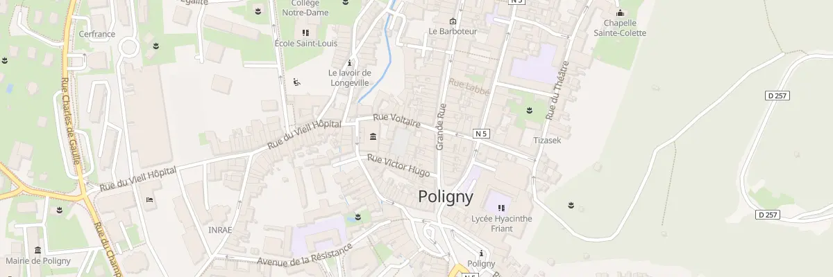 Plan du 1 Rue Voltaire à Poligny