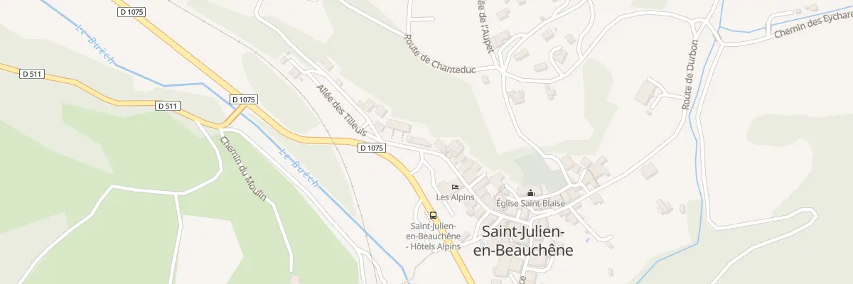 Plan du 2 Pl de la Mairie à Saint-Julien-en-Beauchêne