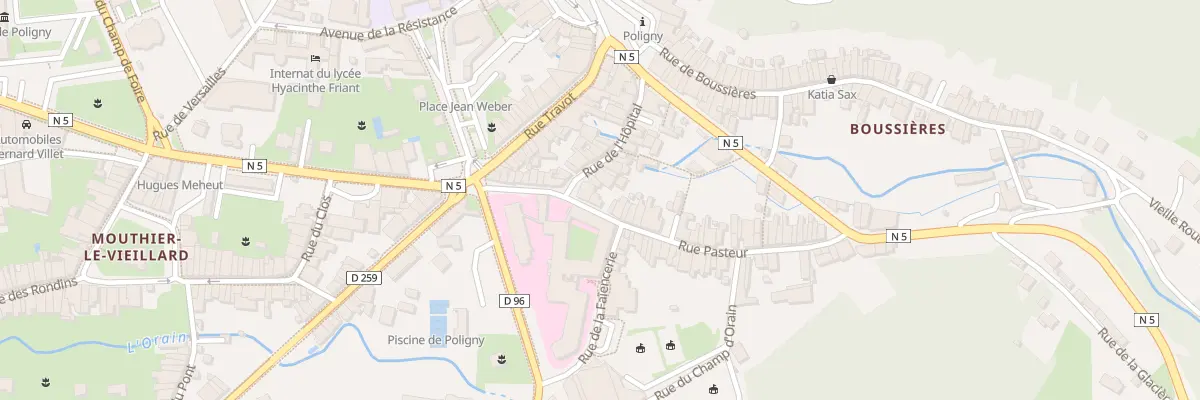 Plan du 15 Rue Pasteur à Poligny