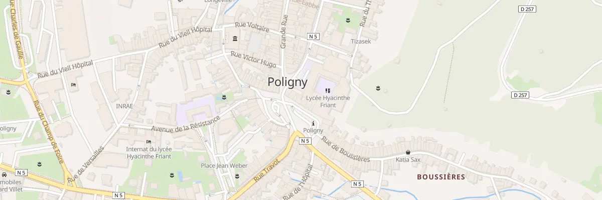Plan du 8 Pl des Deportes à Poligny