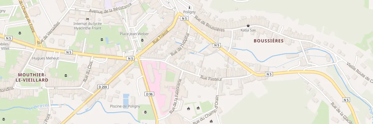 Plan du 21 Rue Pasteur à Poligny