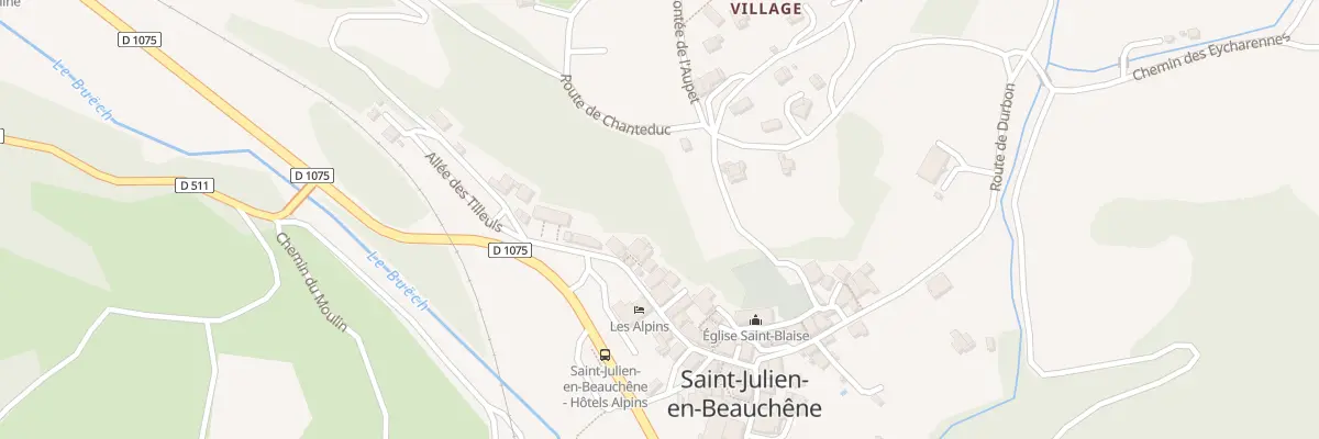 Plan du 1 Mte du Château tremblant à Saint-Julien-en-Beauchêne