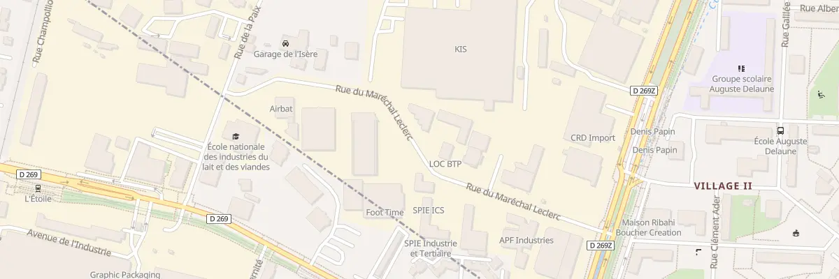 Plan du 14 Rue du Mal Leclerc à Échirolles