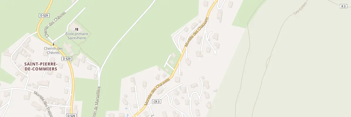 Plan du 3 All de la Pierre du Soleil à Saint-Georges-de-Commiers