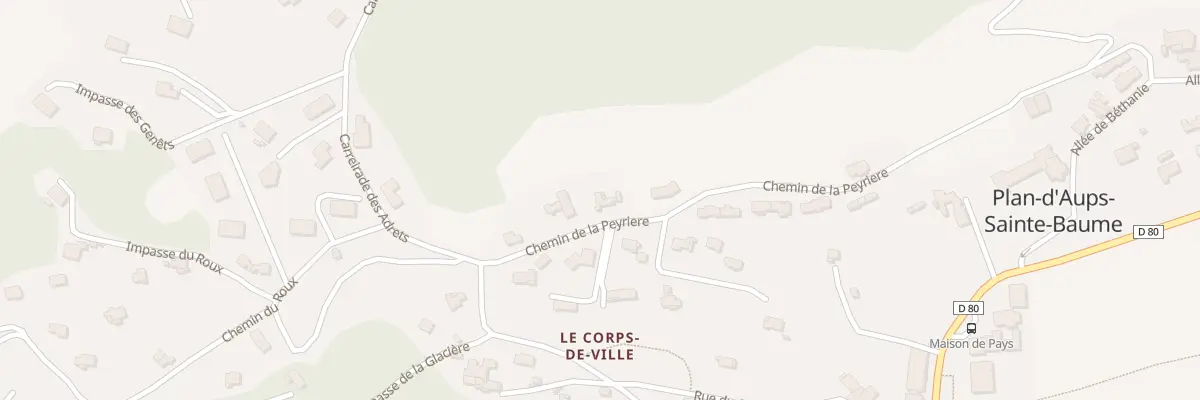 Plan du 9070 Che de la Peyrière à Plan-d’Aups-Sainte-Baume