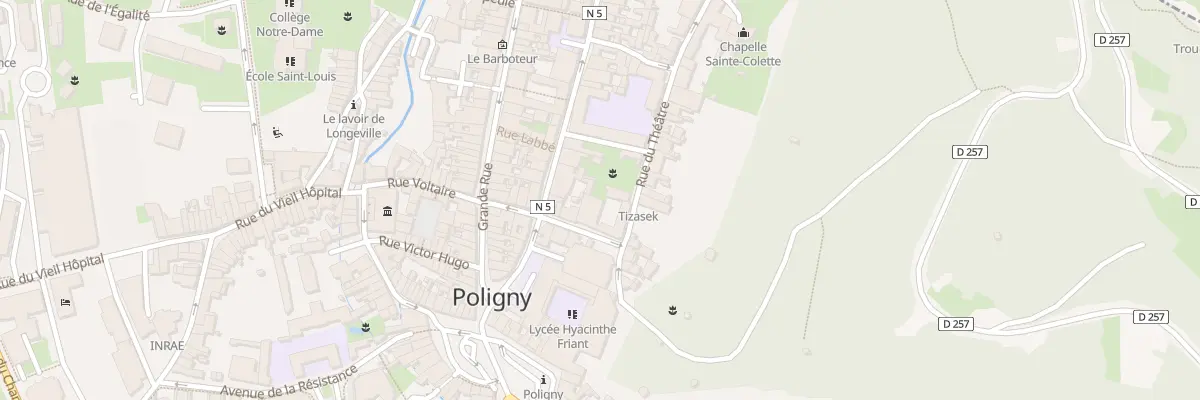 Plan du 7 Rue Jules Grevy à Poligny