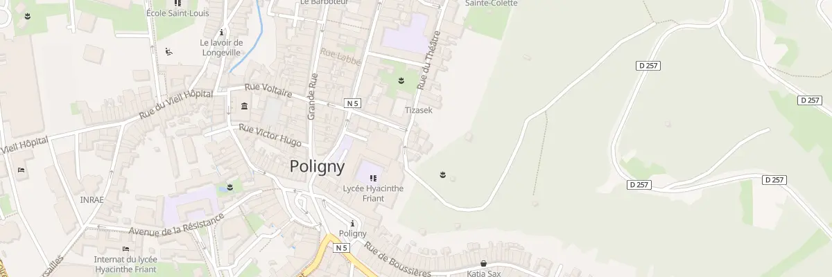 Plan de La Ville à Poligny