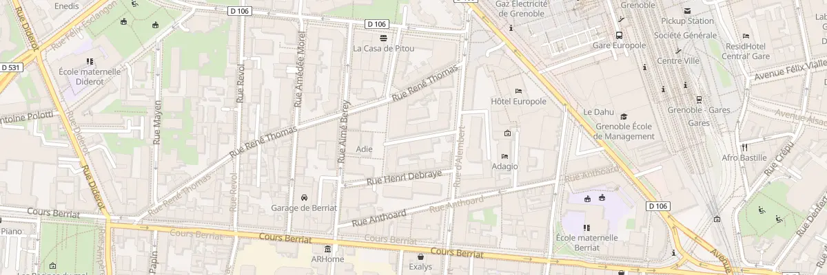 Plan du 18T Rue d’Alembert à Grenoble