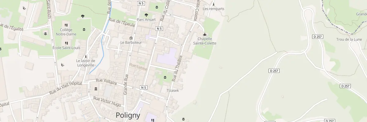 Plan du 23 Rue du Theatre à Poligny