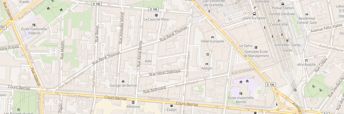 Plan du 20 Rue d’Alembert à Grenoble