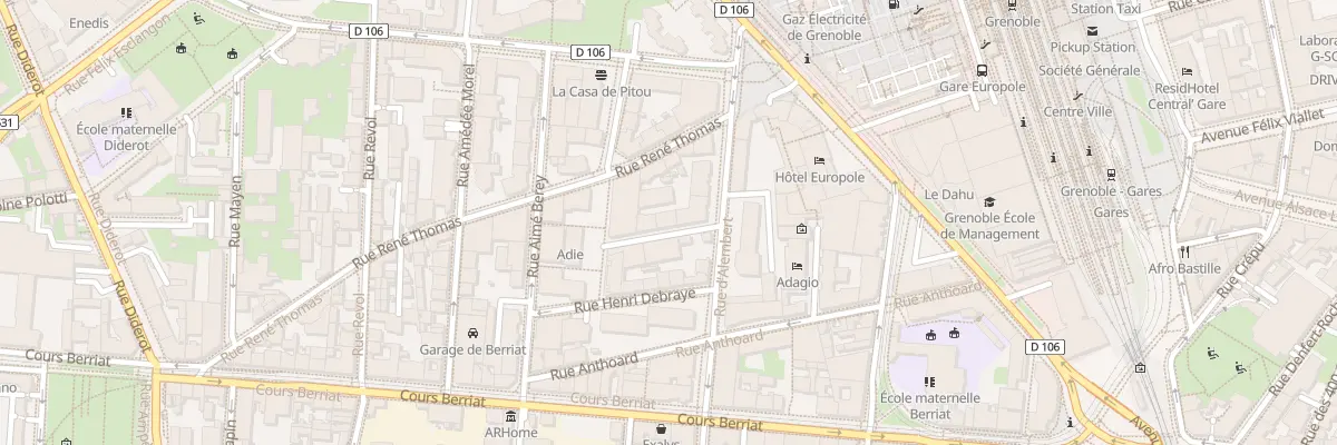 Plan du 18B Rue d’Alembert à Grenoble
