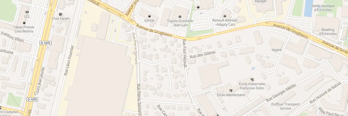 Plan du 7 Rue Jean Zay à Échirolles