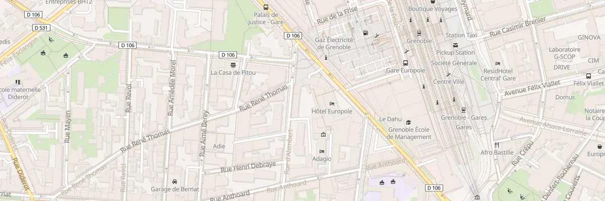 Plan du 1 Rue d’Alembert à Grenoble