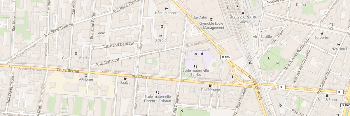 Plan du 16 Rue Abbé Grégoire à Grenoble