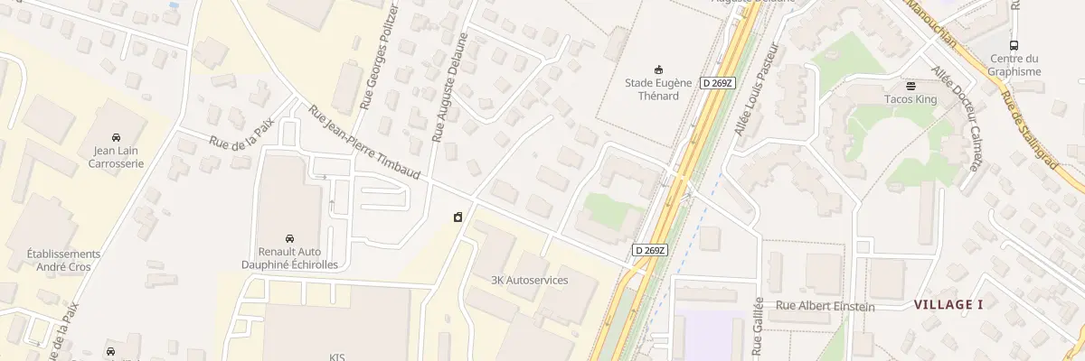 Plan du 2 Rue Jean-Pierre Timbaud à Échirolles