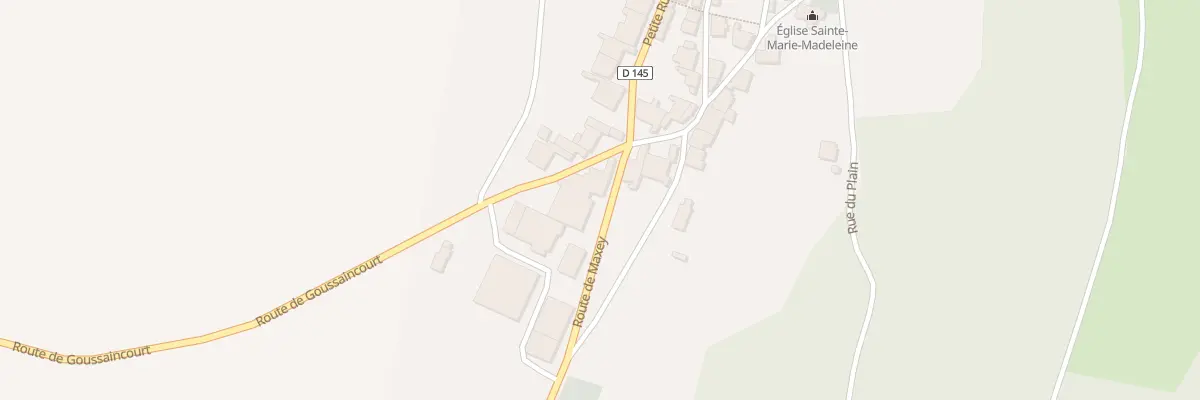 Plan du 1 Rte de Goussaincourt à Brixey-aux-Chanoines