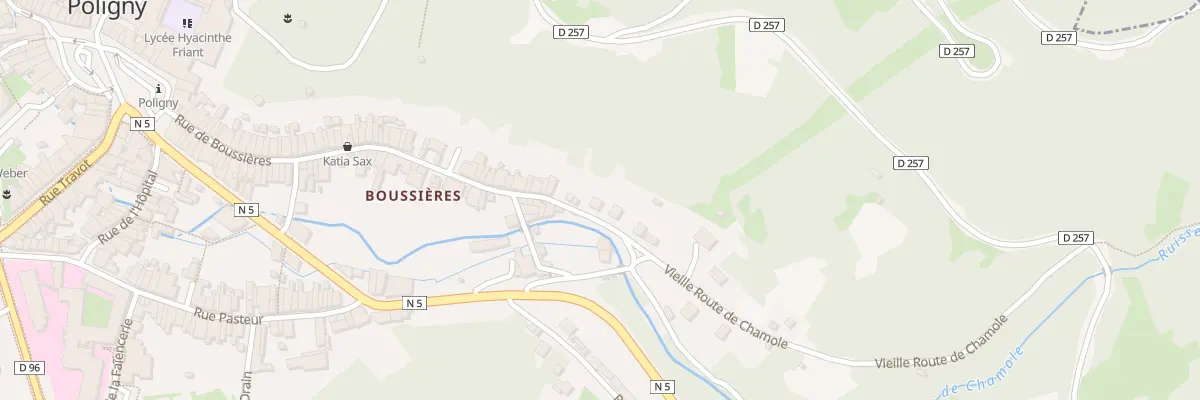 Plan du 89 Rue de Boussières à Poligny