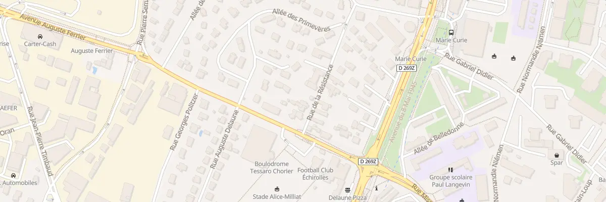 Plan du 11 Rue de la Résistance à Échirolles