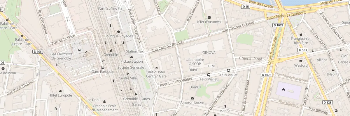 Plan du 6 Rue Barbillon à Grenoble