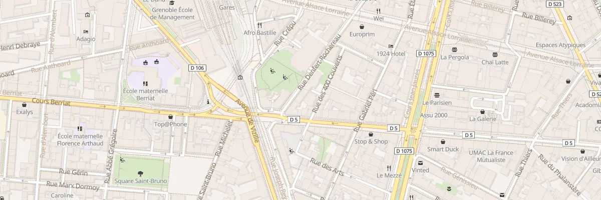 Plan du 25 Rue Colonel Denfert Rochereau à Grenoble